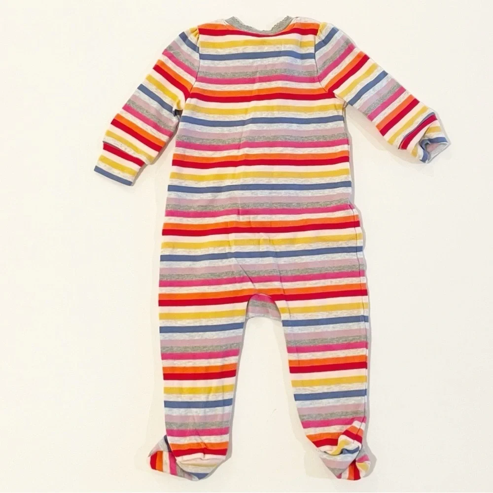 Gap 3-6M striped footed onesie